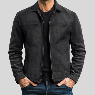Fynn – Chaqueta de cuero con cremallera