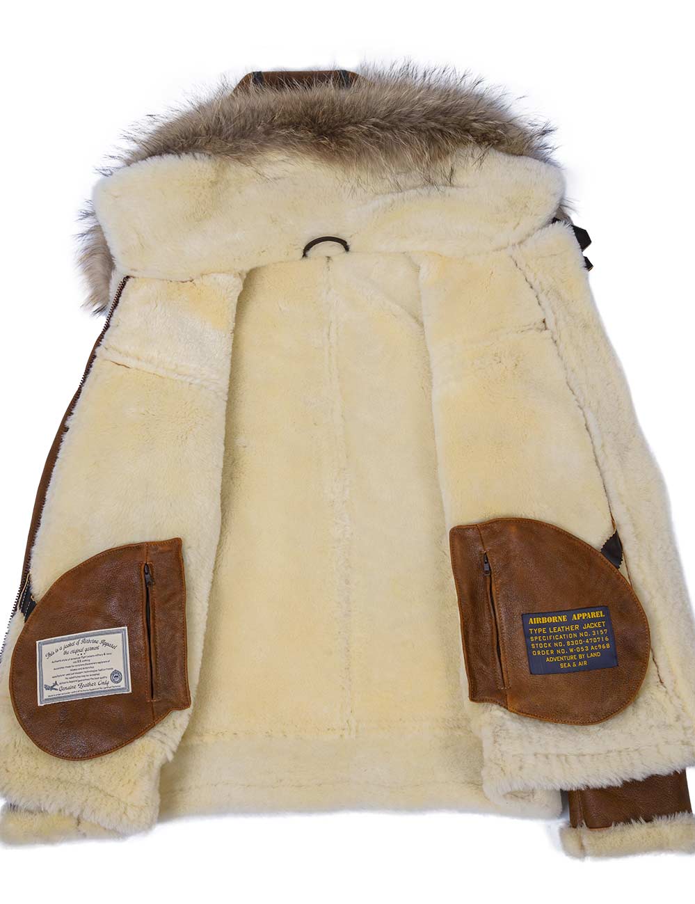 Aron™ | Chaqueta Bomber con Capucha de Piel